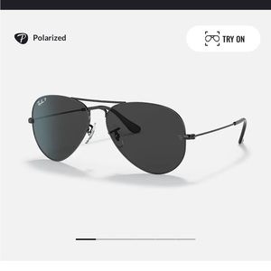 Rayban Aviators. All Black Polarized.